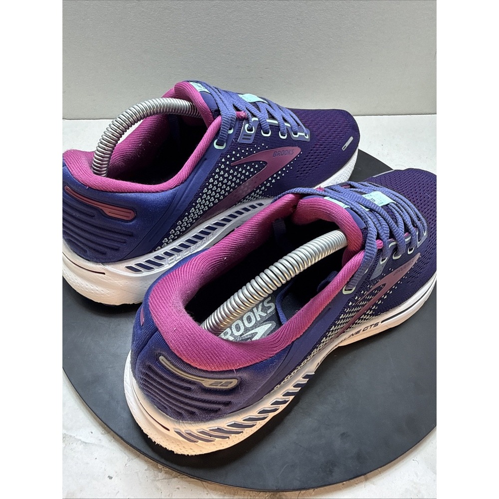 Brooks Adrenaline GTS 22 Women's Size 9.5 Purple Pink Mint Running Shoes 120353 - Picture 5 of 15